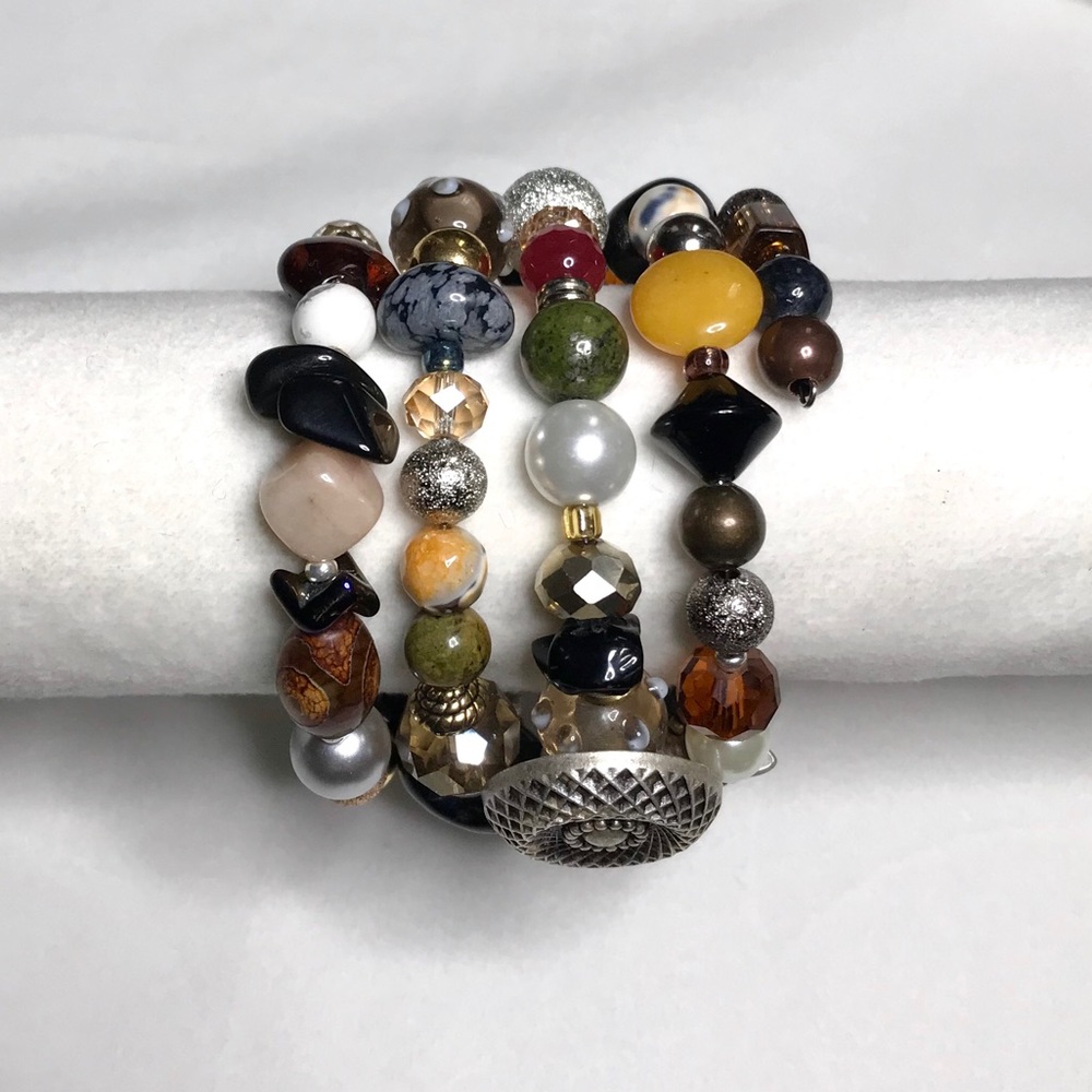 Handcrafted  Bracelet with Vintage & Modern Elements (NB46-4H) New Without Tags - Picture 7 of 10